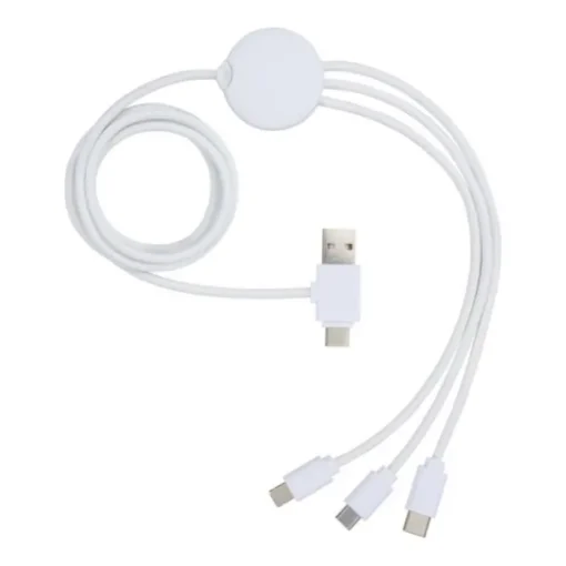 Gift Campaign Cavetto di ricarica con logo 5 connettori 100cm antibatterico> Gadget Per Medici E Infermieri