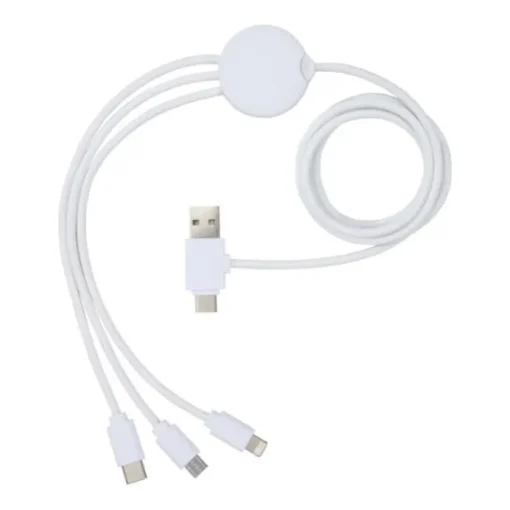 Gift Campaign Cavetto di ricarica con logo 5 connettori 100cm antibatterico> Gadget Per Medici E Infermieri