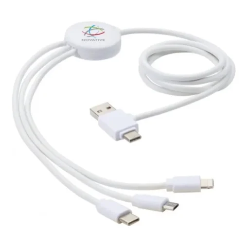 Gift Campaign Cavetto di ricarica con logo 5 connettori 100cm antibatterico> Gadget Per Medici E Infermieri