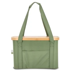 Gift Campaign Cestino da picnic con coperchio in legno e borsa frigo interna> Borse Termiche