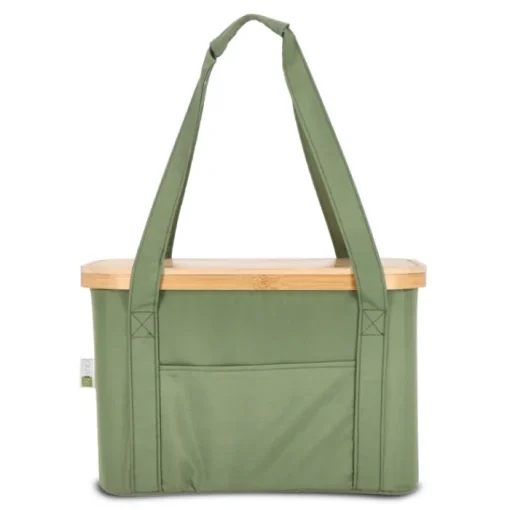 Gift Campaign Cestino da picnic con coperchio in legno e borsa frigo interna> Borse Termiche