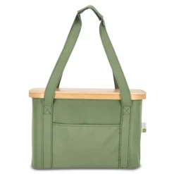 Gift Campaign Cestino da picnic con coperchio in legno e borsa frigo interna> Borse Termiche