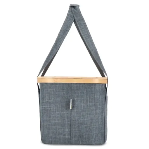 Gift Campaign Cestino da picnic con coperchio in legno e borsa frigo interna> Borse Termiche