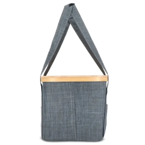 Gift Campaign Cestino da picnic con coperchio in legno e borsa frigo interna> Borse Termiche