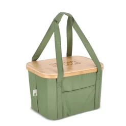 Gift Campaign Cestino da picnic con coperchio in legno e borsa frigo interna></noscript> Borse Termiche