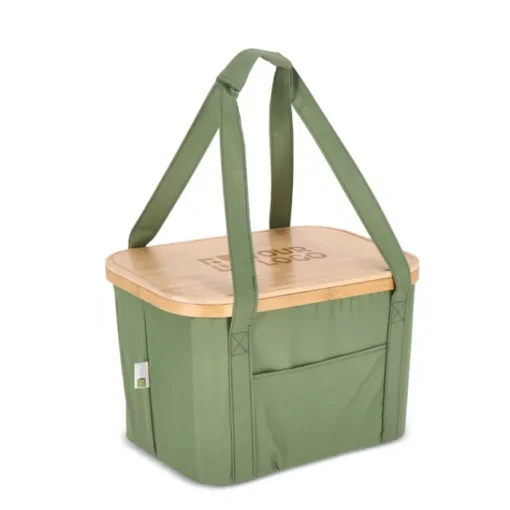 Gift Campaign Cestino da picnic con coperchio in legno e borsa frigo interna> Borse Termiche