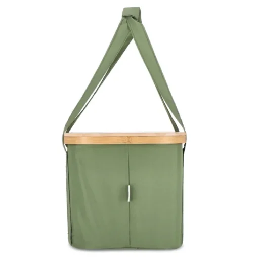 Gift Campaign Cestino da picnic con coperchio in legno e borsa frigo interna> Borse Termiche
