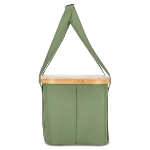 Gift Campaign Cestino da picnic con coperchio in legno e borsa frigo interna> Borse Termiche