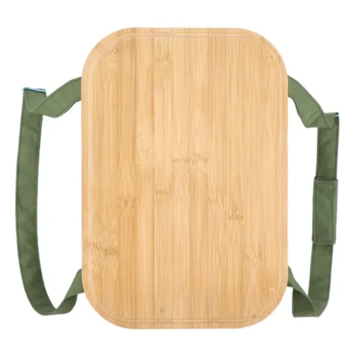Gift Campaign Cestino da picnic con coperchio in legno e borsa frigo interna> Borse Termiche
