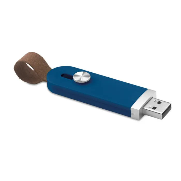 Gift Campaign Chiavetta USB di plastica con occhiello in pelle USB Slide Flash> Chiavette Usb Economiche