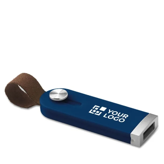 Gift Campaign Chiavetta USB di plastica con occhiello in pelle USB Slide Flash> Chiavette Usb Economiche