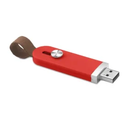 Gift Campaign Chiavetta USB di plastica con occhiello in pelle USB Slide Flash><noscript><img width=