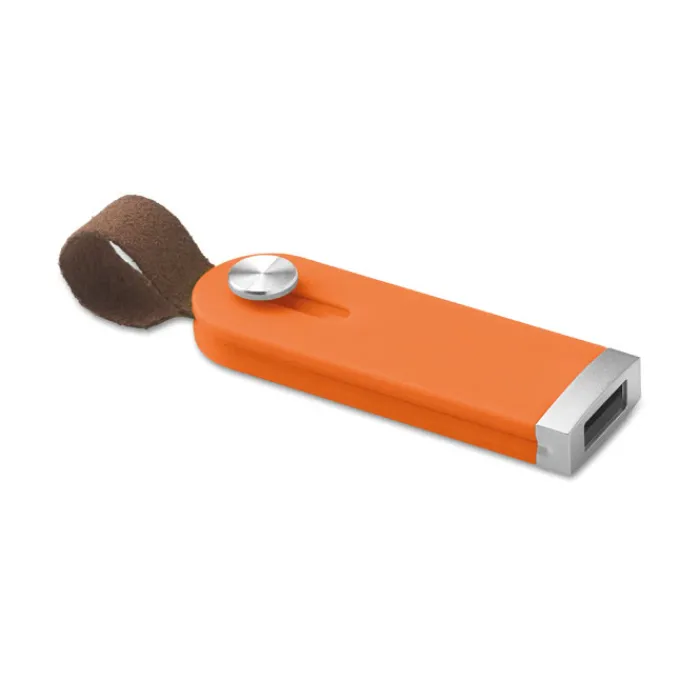 Gift Campaign Chiavetta USB di plastica con occhiello in pelle USB Slide Flash> Chiavette Usb Economiche