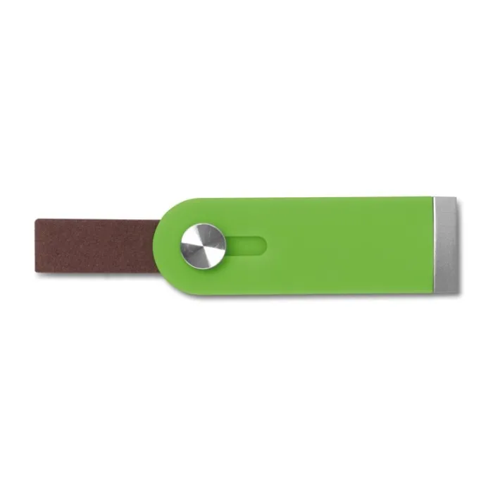 Gift Campaign Chiavetta USB di plastica con occhiello in pelle USB Slide Flash> Chiavette Usb Economiche