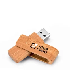 Gift Campaign Chiavetta USB in legno di bambù con clip girevole Ecotwist 3.0> Chiavette Usb Ecologiche