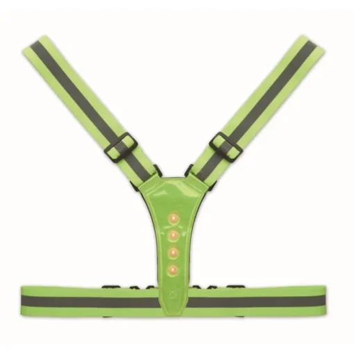 Gift Campaign Cintura regolabile con luci a LED davanti e dietro e strisce argentate> Gilet Alta Visibilità|Gadget Per Bicicletta