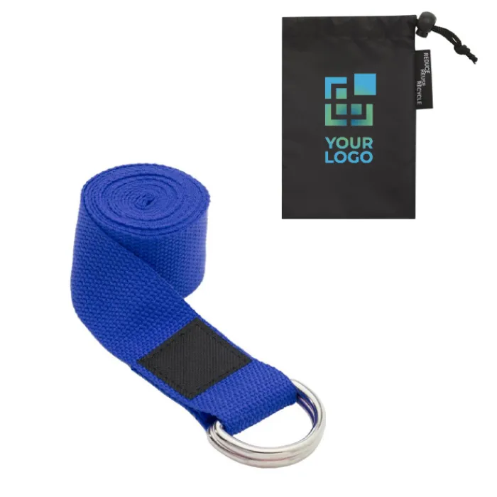Gift Campaign Cinturino colorato per yoga in poliestere riciclato in sacchetto> Gadget Palestra