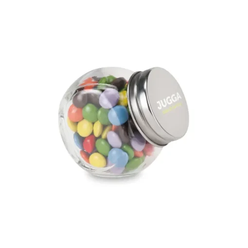 Gift Campaign Cioccolatini promozionali tipo smarties in barattolo di vetro> Cioccolatini