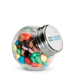 Gift Campaign Cioccolatini promozionali tipo smarties in barattolo di vetro></noscript> Cioccolatini