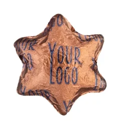 Gift Campaign Cioccolatino a forma di stella in confezione singola personalizzata 4g> Cioccolatini