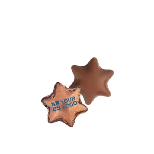 Gift Campaign Cioccolatino a forma di stella in confezione singola personalizzata 4g> Cioccolatini