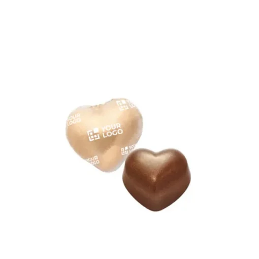 Gift Campaign Cioccolatino al latte a forma di cuore con ripieno di ciliegia da 10g> Cioccolatini