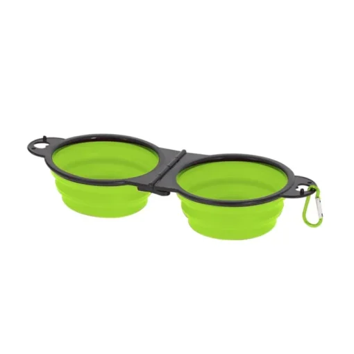 Gift Campaign Ciotola pieghevole doppia da 450 ml per animali con moschettone> Gadget Per Animali