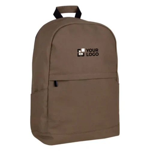 Gift Campaign Classico zaino per laptop in cotone con tasche laterali 15'' 350 g/m2> Zaini Porta Pc