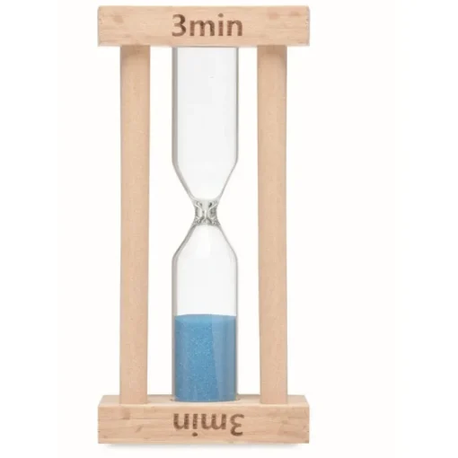 Gift Campaign Clessidra personalizzata con struttura in da 3 minuti Solo> Gadget Per Parrucchieri