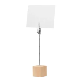 Gift Campaign Clip portafoto pubblicitaria con base cubica in Wood> Gadget Per L'Ufficio