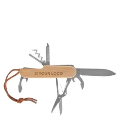 Gift Campaign Coltellino multiuso promozionale 9 funzioni copro bamboo Zermatt> Coltellini