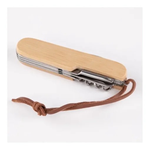 Gift Campaign Coltellino multiuso promozionale 9 funzioni copro bamboo Zermatt> Coltellini