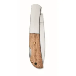 Gift Campaign Coltellino pieghevole in acciaio inox con manico in di acacia></noscript> Coltellini