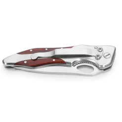 Gift Campaign Coltellino tascabile in acciaio e legno con chiusura di sicurezza> Coltellini