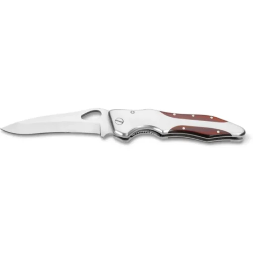 Gift Campaign Coltellino tascabile in acciaio e legno con chiusura di sicurezza> Coltellini