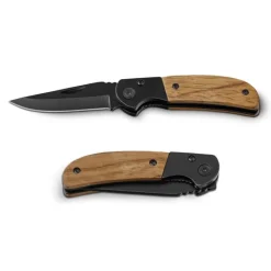 Gift Campaign Coltellino tascabile in acciaio inossidabile con manico in legno></noscript> Coltellini