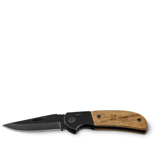 Gift Campaign Coltellino tascabile in acciaio inossidabile con manico in legno> Coltellini