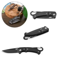 Gift Campaign Coltello tascabile in acciaio con chiusura di sicurezza e moschettone></noscript> Coltellini