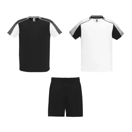 Gift Campaign Completo sportivo unisex con 2 t-shirt 1 short 140g/m2 Roly Direct Juve> Magliette Tecniche