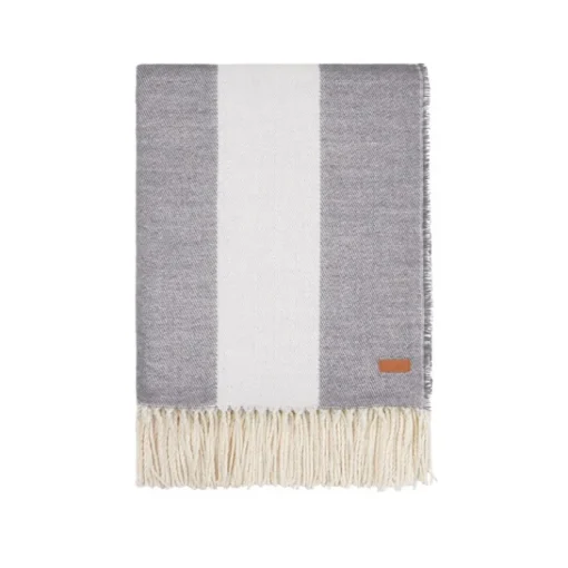 Gift Campaign Confortevole coperta in polylana® e acrilico con motivo a righe grandi> Coperte