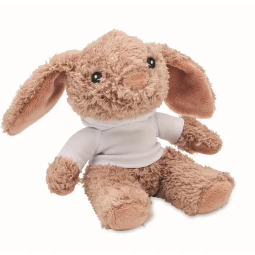 Gift Campaign Coniglietto di peluche con felpa bianca personalizzabile> Peluche