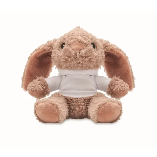 Gift Campaign Coniglietto di peluche con felpa bianca personalizzabile> Peluche
