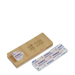 Gift Campaign Contenitore in bambù con 10 cerotti per primo soccorso></noscript> Gadget Per Medici E Infermieri