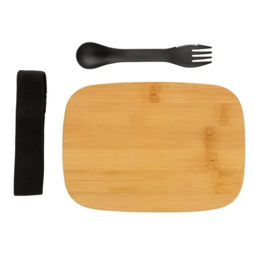 Gift Campaign Contenitori take away personalizzati posate e tappo in bambú 1,5L Bamboo> Porta Pranzo