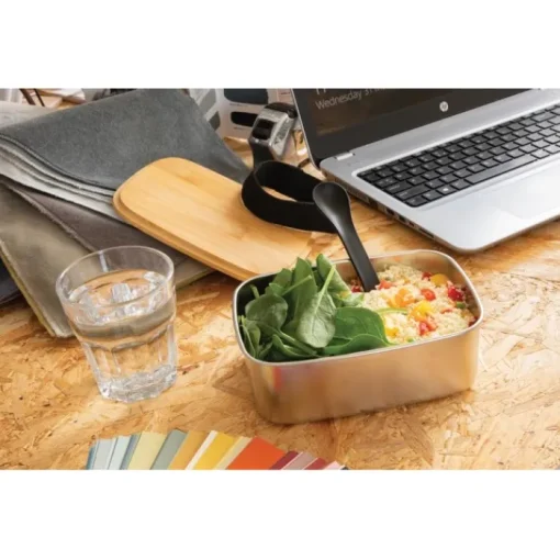 Gift Campaign Contenitori take away personalizzati posate e tappo in bambú 1,5L Bamboo> Porta Pranzo