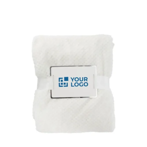 Gift Campaign Coperta con logo in pile da 230 g/m2 con trama a nido d'ape> Coperte