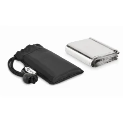 Gift Campaign Coperta di emergenza personalizzata in sacchetto RPET Help> Gadget Per Auto