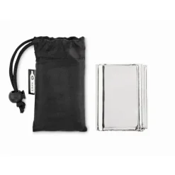 Gift Campaign Coperta di emergenza personalizzata in sacchetto RPET Help></noscript> Gadget Per Auto