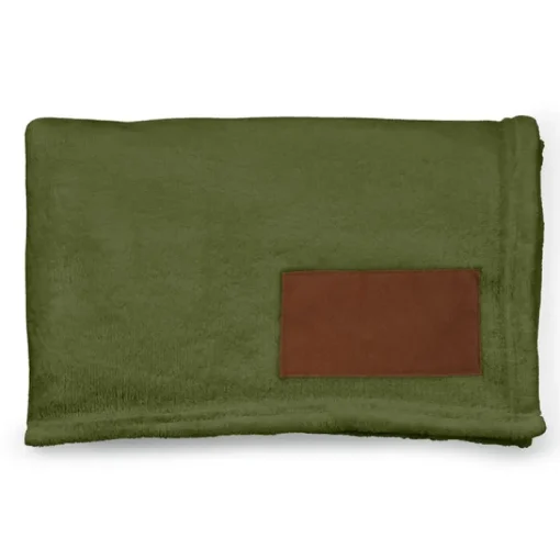 Gift Campaign Coperta extra soffice in rPET 240 g/m2 con patch personalizzabile> Coperte