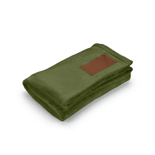 Gift Campaign Coperta extra soffice in rPET 240 g/m2 con patch personalizzabile> Coperte